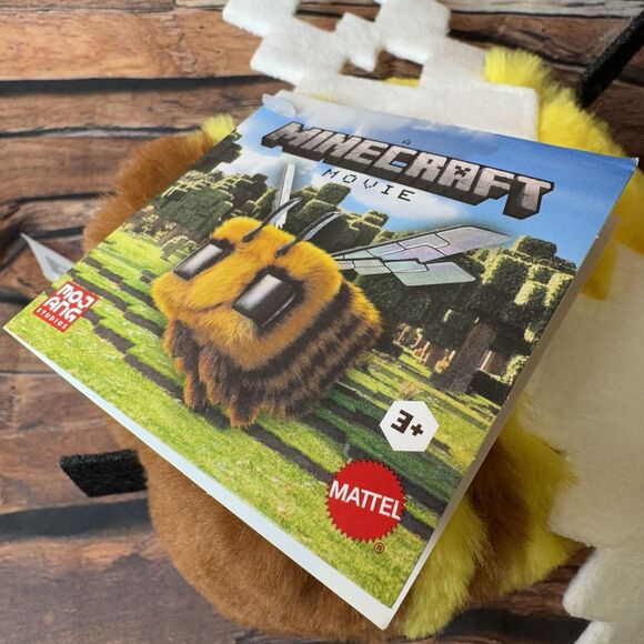 Minecraft Movie Bee Plush Toy Stuffed Animal 6" Video Game Mattel Mojang Gamer - Picture 9 of 10